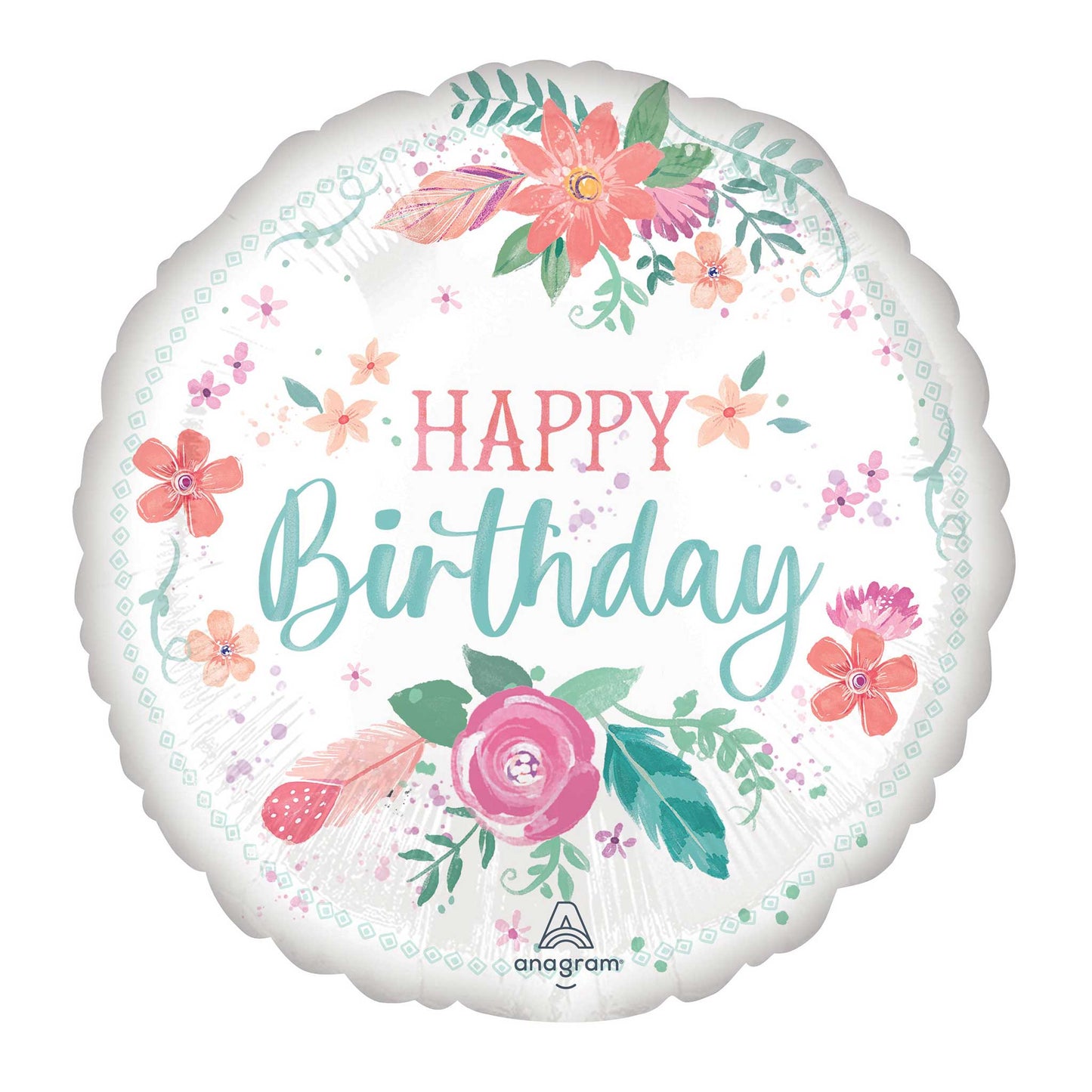 FLORAL BIRTHDAY FOIL BALLOON