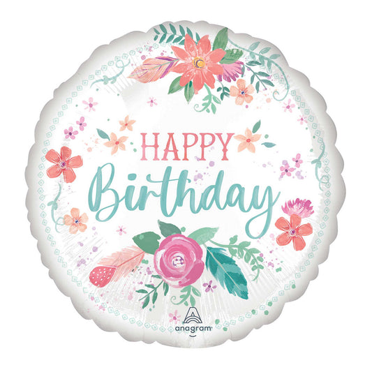 FLORAL BIRTHDAY FOIL BALLOON
