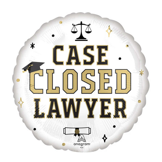 CASE CLOSED LAWYER FOIL BALLOON
