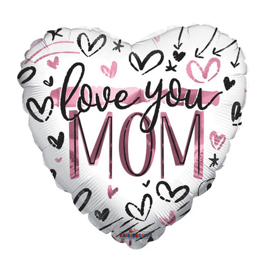 LOVE YOU MOM FOIL BALLOON