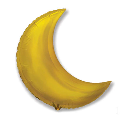 GOLD CRESCENT MOON FOIL BALLOON