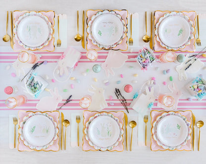 PINK GINGHAM PLATE