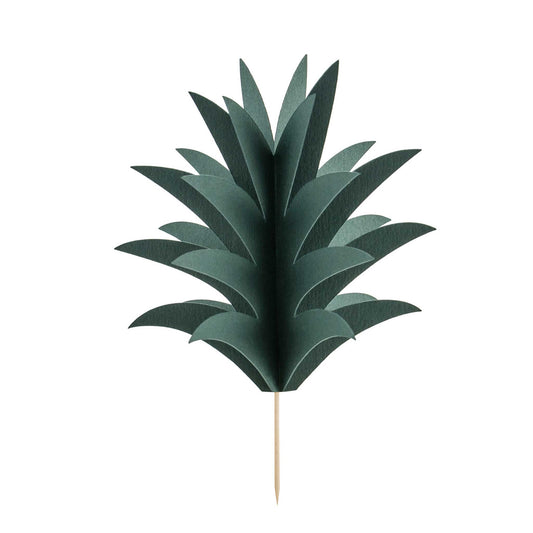 PINEAPPLE LEAVES CUPCAKE TOPPERS