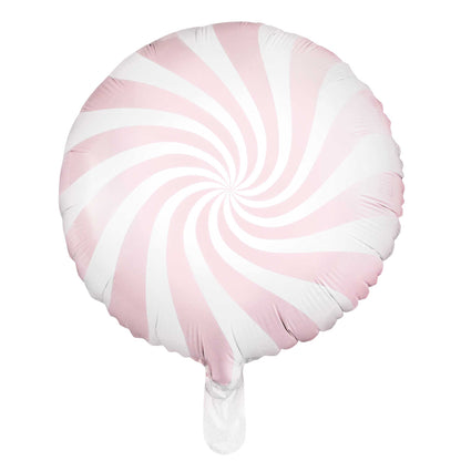 PASTEL PINK CANDY SWIRL FOIL BALLOON