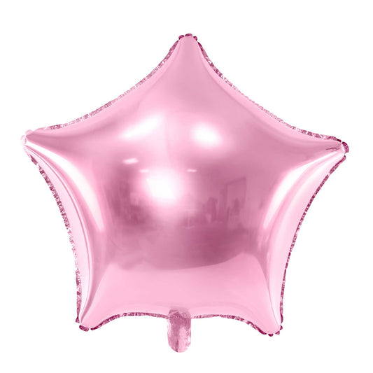 LIGHT PINK STAR FOIL BALLOON