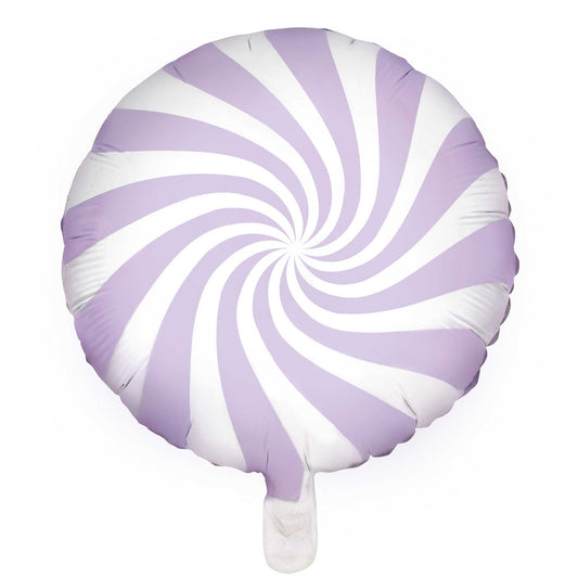 PASTEL PURPLE CANDY SWIRL FOIL BALLOON