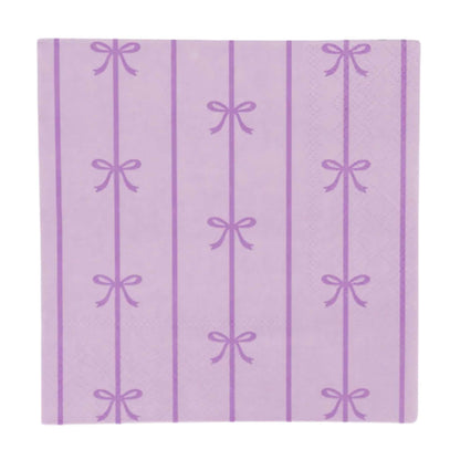 PURPLE BOW NAPKINS