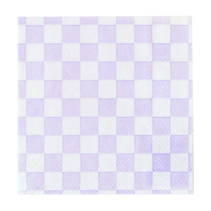 PURPLE CHECKER NAPKIN