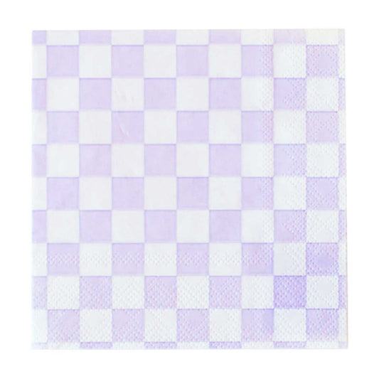 PURPLE CHECKER NAPKIN