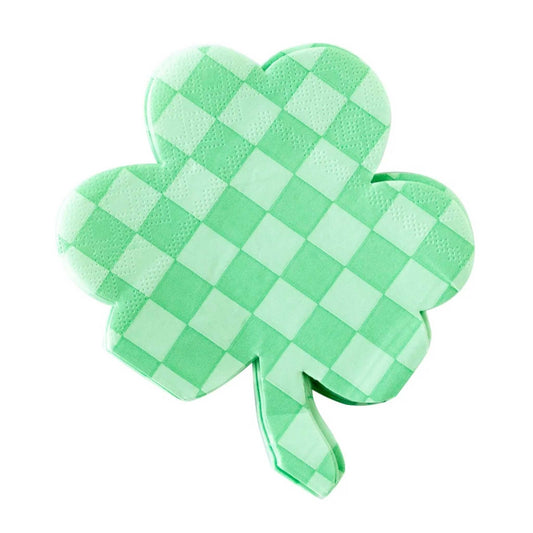 CHECKERED SHAMROCK NAPKINS