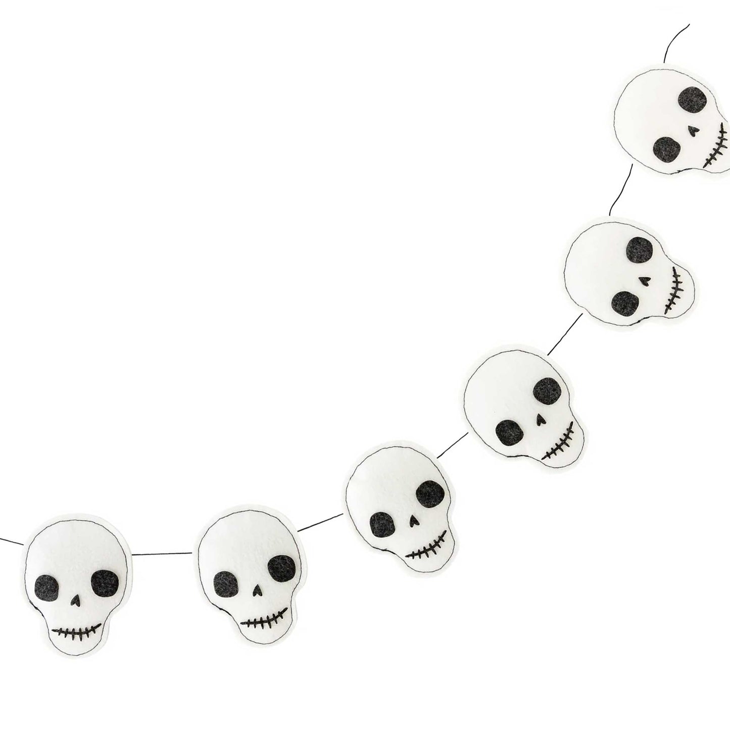 FELT SKELETON HEAD BANNER