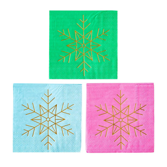 FOILED SNOWFLAKE NAPKINS