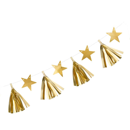 GOLD STAR AND TASSEL GARLAND