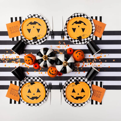 ORANGE JACK-O-LANTERN PLATES