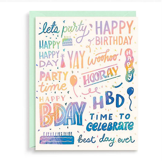 TYPOGRAPHIC BIRTHDAY CARD