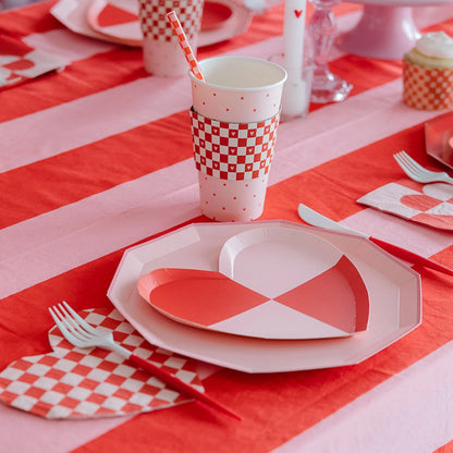 CHECKERED HEART PLATES