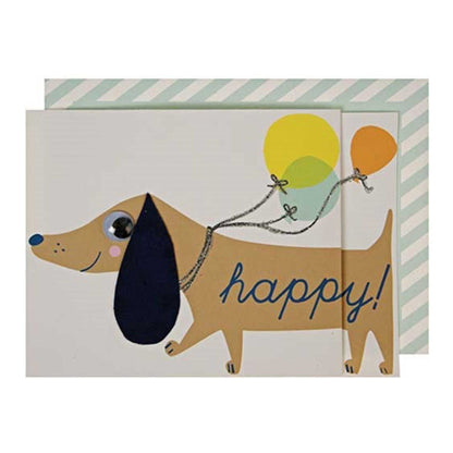 SAUSAGE DOG BIRTHDAY CARD