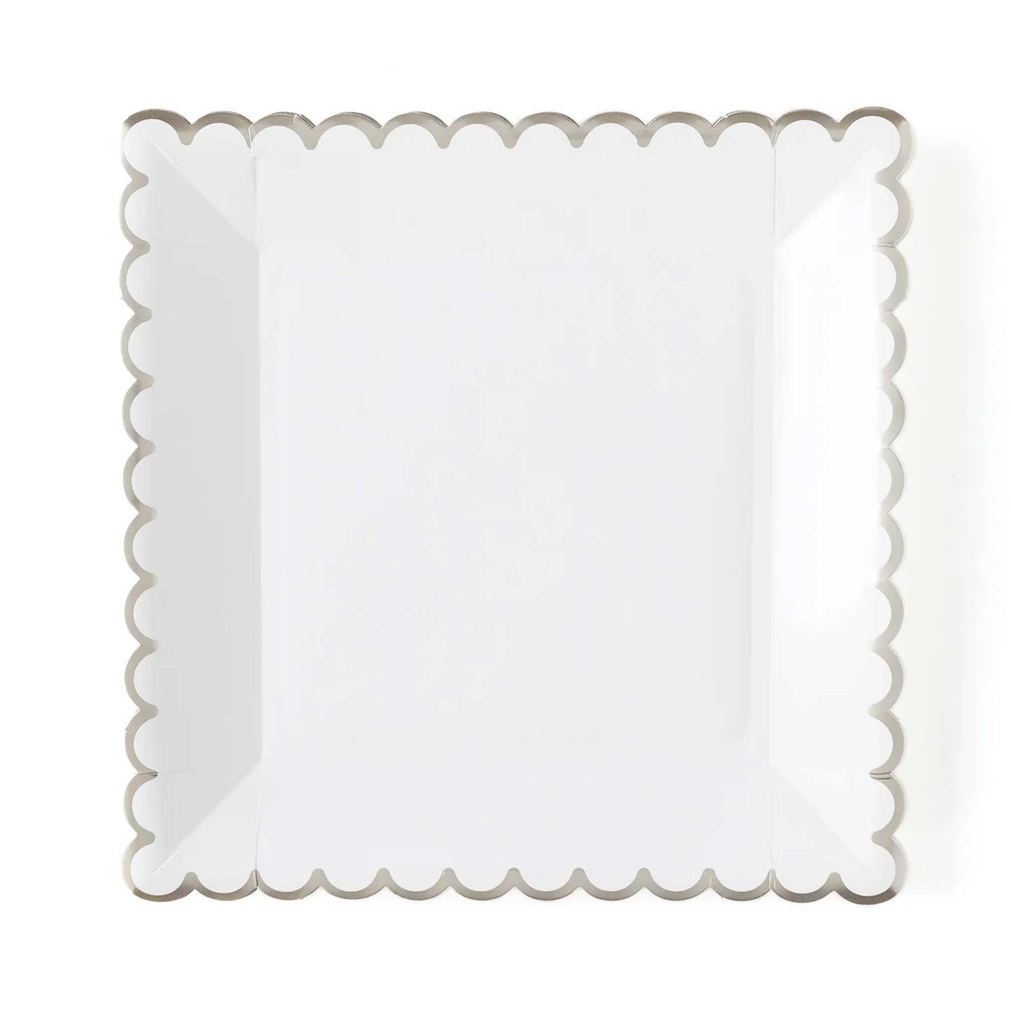 PINK SQUARE SCALLOPED PLATE