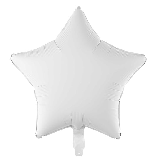 MATTE WHITE STAR FOIL BALLOON